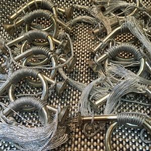 Holiday/Christmas brass horns, set of 12